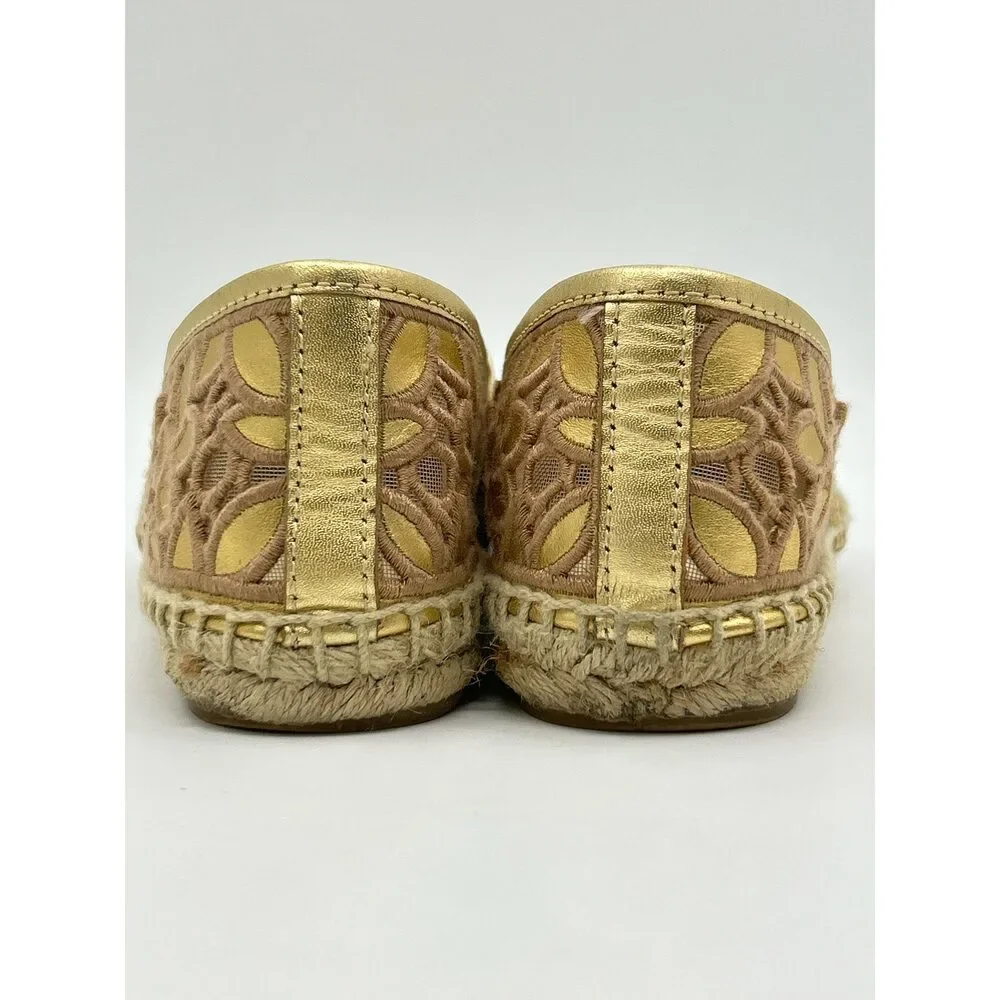TORY BURCH Size 8 Gold Women Flats